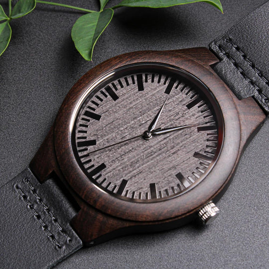 To My Dad - Premium Engraved Wood Watch - SS484 Watches ShineOn Fulfillment