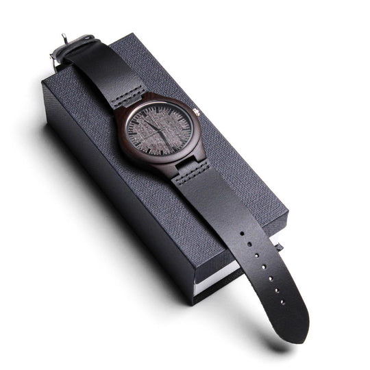 To My Dad - Premium Engraved Wood Watch - SS484 Watches ShineOn Fulfillment