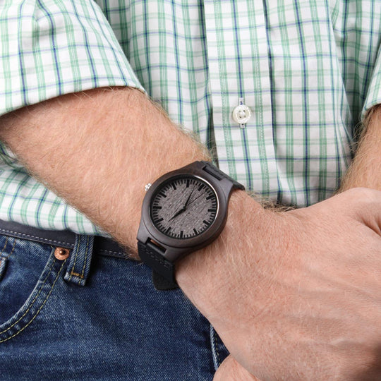 To My Dad - Premium Engraved Wood Watch - SS485 Watches ShineOn Fulfillment