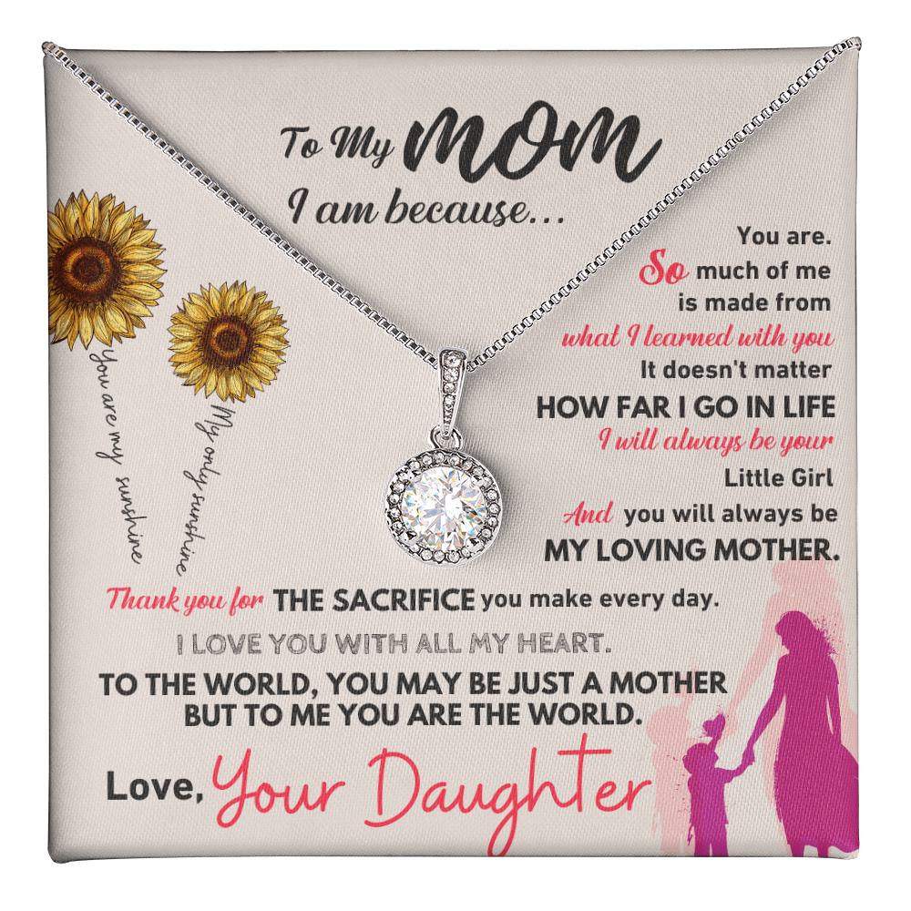 To My Mom - From Daughter - Beautiful Gift Set - SSM20V2 Jewelry ShineOn Fulfillment Two Tone Box