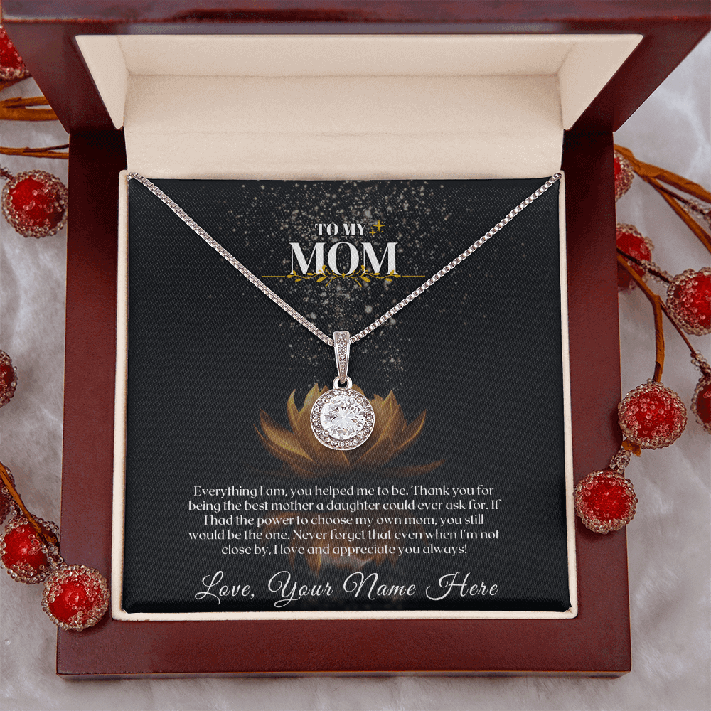Sentimental necklace gift for mom with heartfelt message, meaningful milestone mothers day or birthday gift for mom.