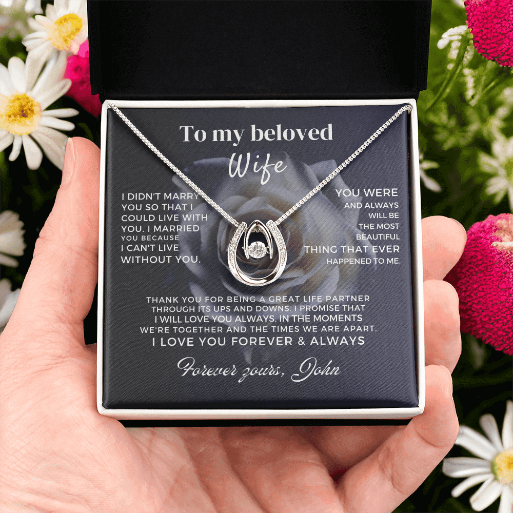 To My Beloved Wife - Beautiful Gift Set - SS09LIN Jewelry ShineOn Fulfillment Two Tone Box
