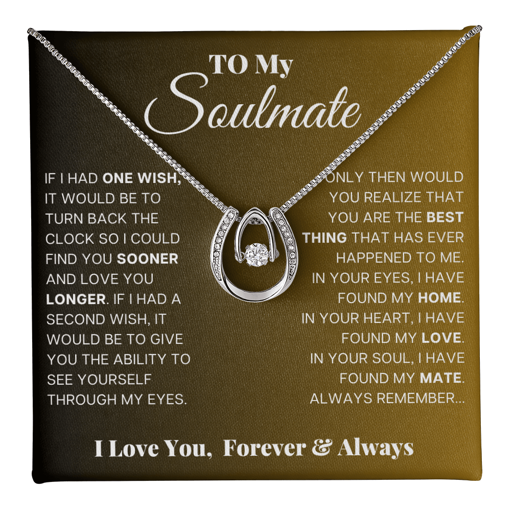 Sentimental birthday gift for soulmate featuring elegant necklace and romantic message card.