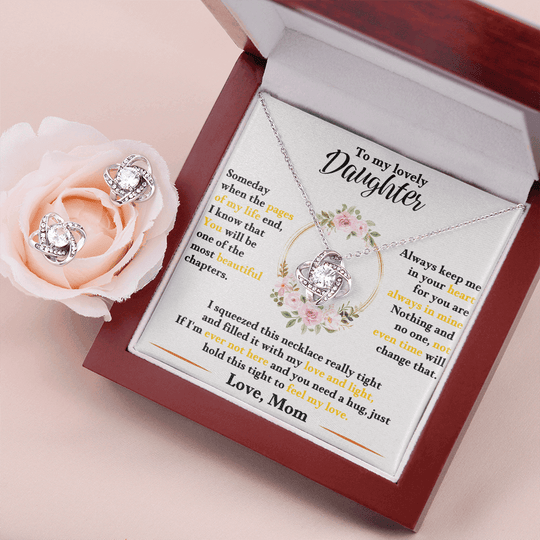 To My Lovely Daughter - Necklace & Earrings - Beautiful Gift Set - SSD35 Jewelry ShineOn Fulfillment