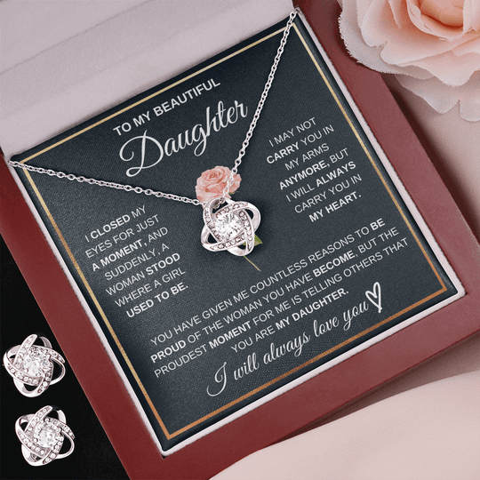 To My Beautiful Daughter - Necklace & Earrings - Beautiful Gift Set - SSD51 Jewelry ShineOn Fulfillment