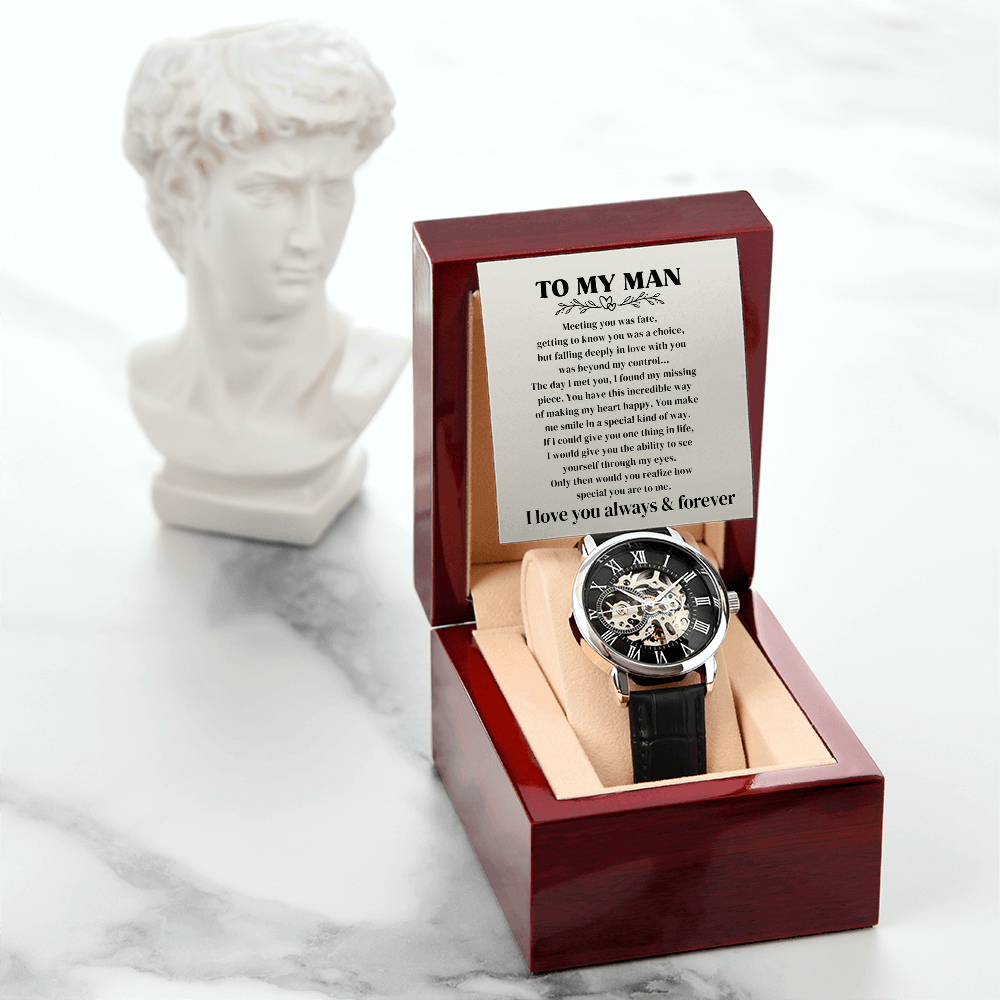 To My Man - I Love You Always & Forever - Luxury Watch - SSTMM4V1 Jewelry ShineOn Fulfillment