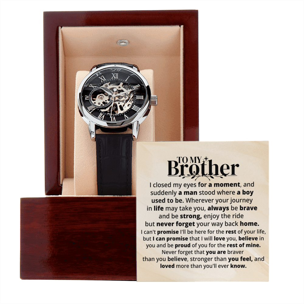 To My Brother | Rest Of Mine | Personalized Watch - SSB1V1 Jewelry ShineOn Fulfillment