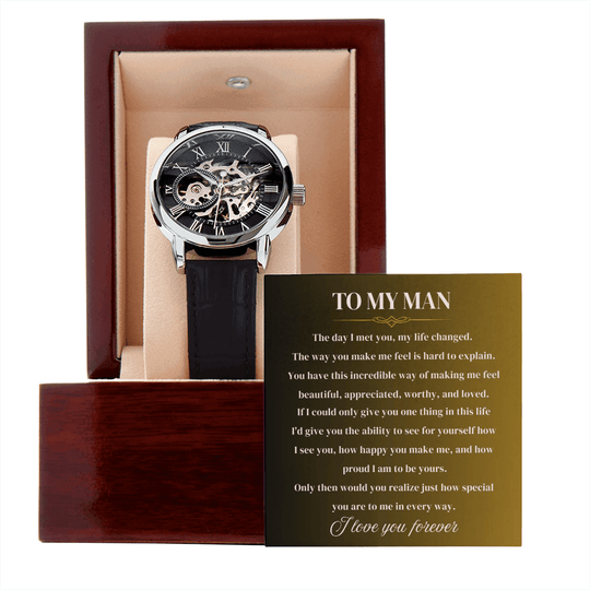 To My Man | Forever Yours | Personalized Watch - SSMW2 Jewelry ShineOn Fulfillment