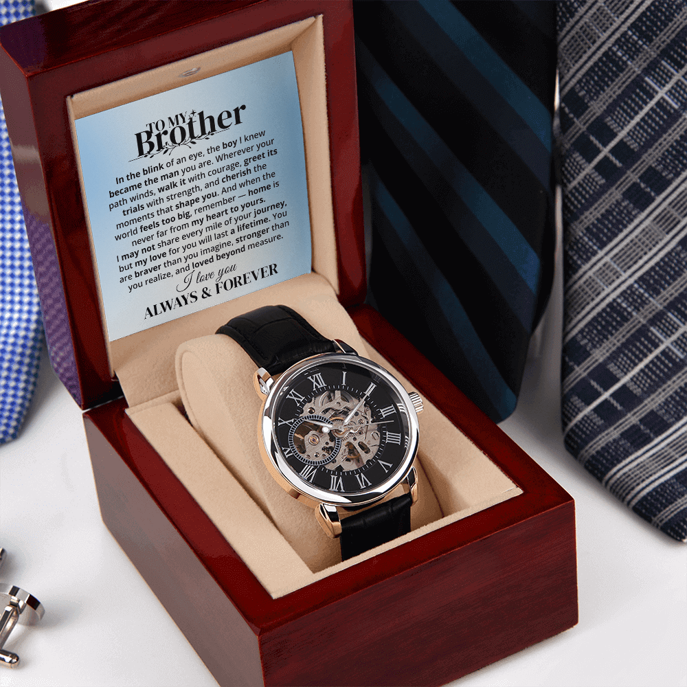 To My Brother | Forever & Always | Personalized Watch - SSBWV3 Jewelry ShineOn Fulfillment