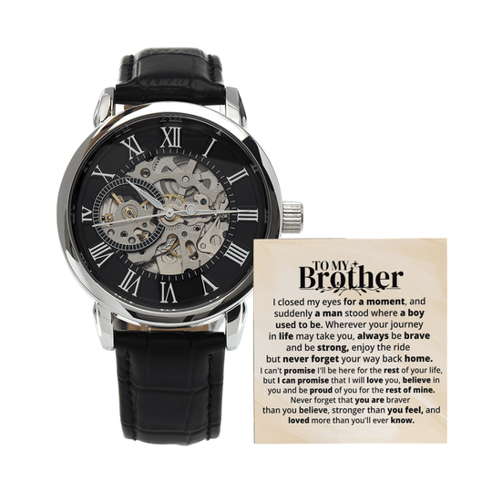 To My Brother | Rest Of Mine | Personalized Watch - SSB1V1 Jewelry ShineOn Fulfillment Luxury Box w/LED