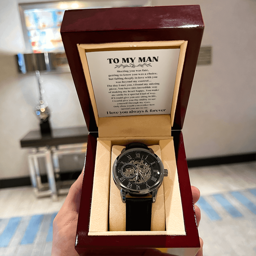 To My Man - I Love You Always & Forever - Luxury Watch - SSTMM4V1 Jewelry ShineOn Fulfillment