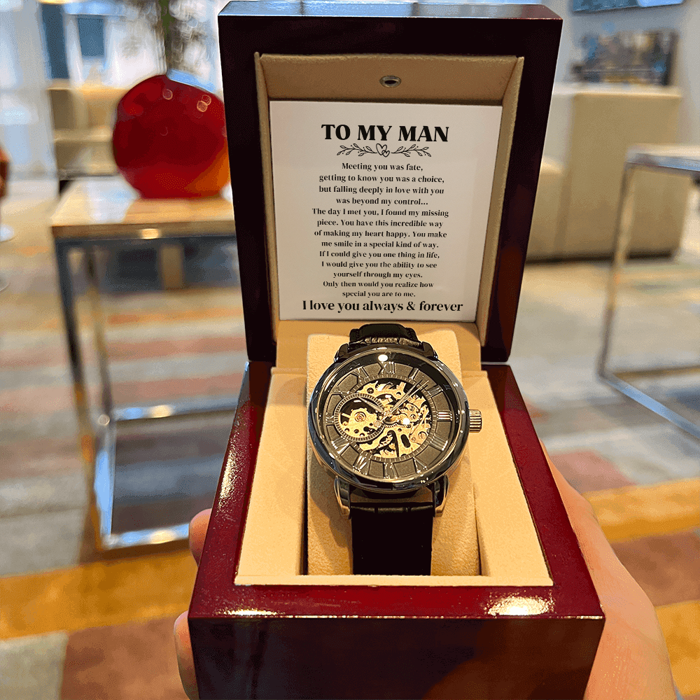 To My Man - I Love You Always & Forever - Luxury Watch - SSTMM4V1 Jewelry ShineOn Fulfillment