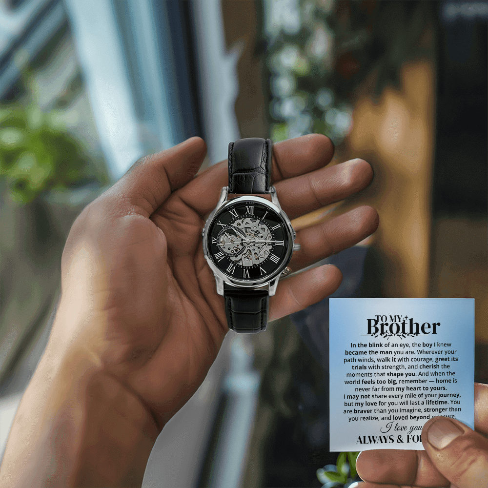 To My Brother | Forever & Always | Personalized Watch - SSBWV3 Jewelry ShineOn Fulfillment