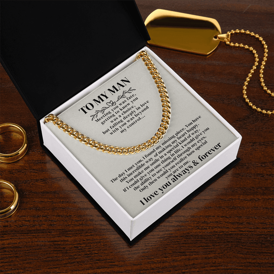 To My Man - Cuban Link Chain Gift Set - SSTMM4C Jewelry ShineOn Fulfillment