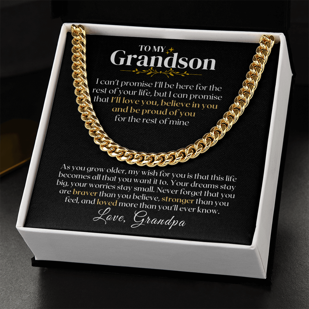 To My Grandson - From Grandpa - Rest Of Mine - Gift Set - SS330 Jewelry ShineOn Fulfillment