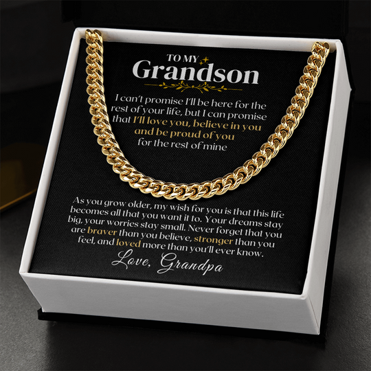 To My Grandson - From Grandpa - Rest Of Mine - Gift Set - SS330 Jewelry ShineOn Fulfillment