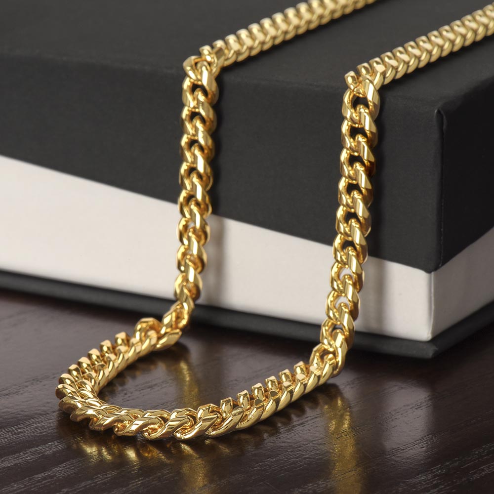 To My Son - Dad - Old Lion - Cuban Chain Gift Set - SS10 Jewelry ShineOn Fulfillment