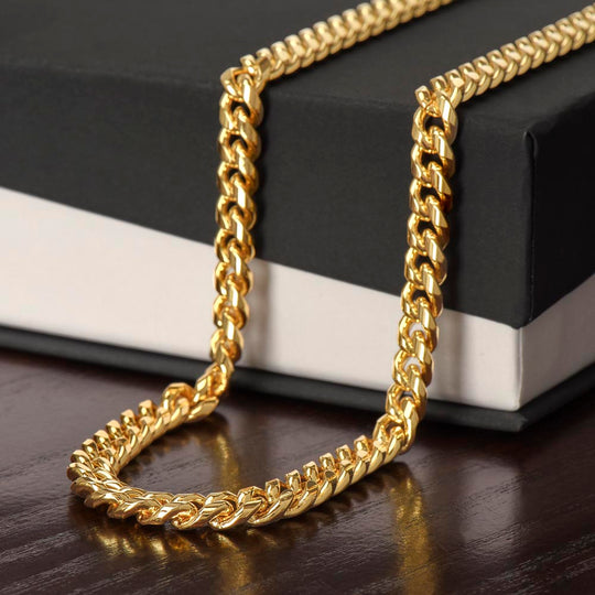 To My Son - Dad - Old Lion - Cuban Chain Gift Set - SS10 Jewelry ShineOn Fulfillment