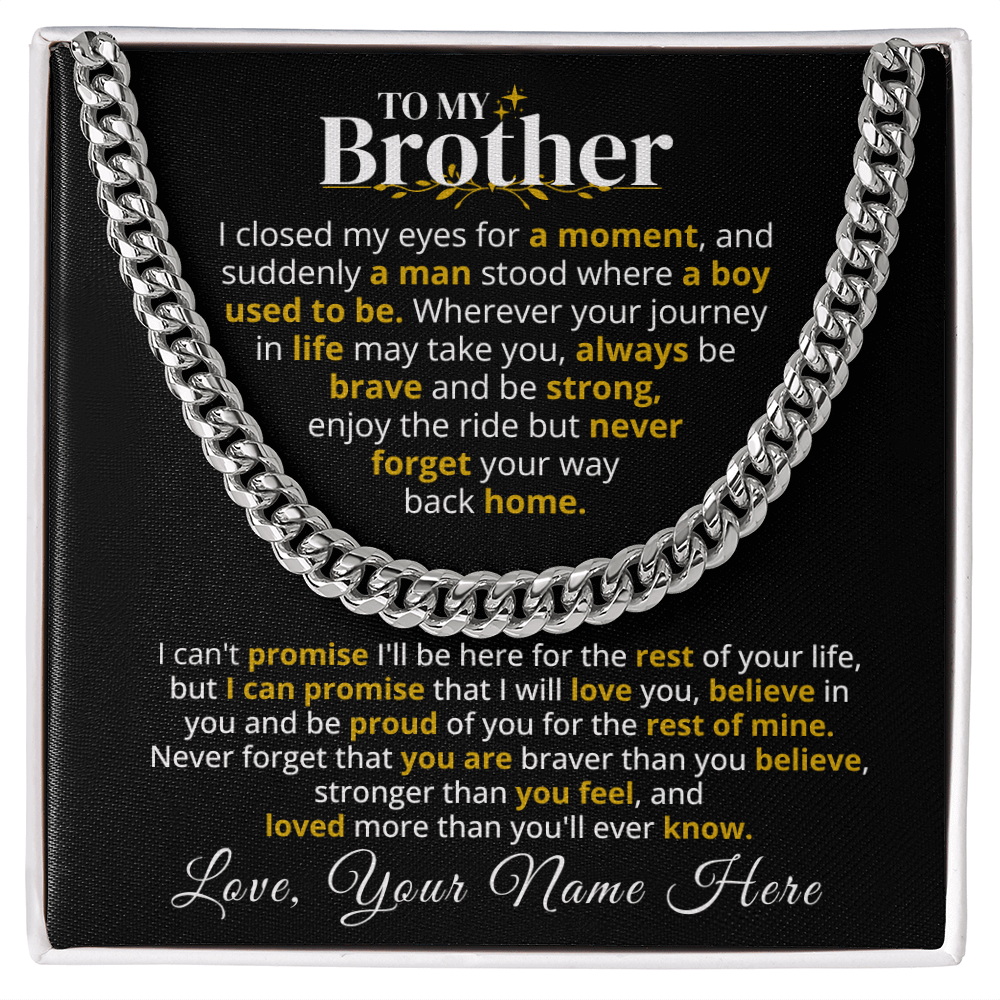 To My Brother - Rest Of Mine - Gift Set - SSB1V1 Jewelry ShineOn Fulfillment Stainless Steel Standard Box