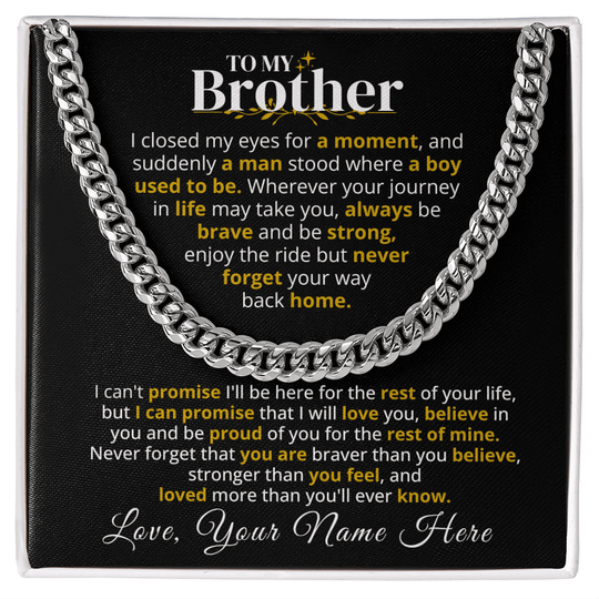 To My Brother - Rest Of Mine - Gift Set - SSB1V1 Jewelry ShineOn Fulfillment Stainless Steel Standard Box