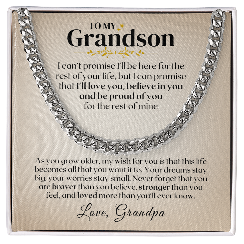 To My Grandson - Rest Of Mine - Gift Set - SS330v2 Jewelry ShineOn Fulfillment Stainless Steel Standard Box