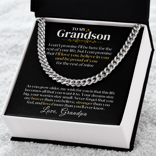 To My Grandson - From Grandpa - Rest Of Mine - Gift Set - SS330 Jewelry ShineOn Fulfillment