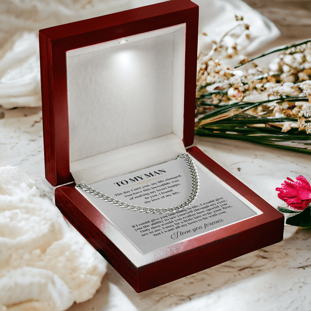 To My Man - Cuban Link Chain Gift Set - SSFH1 Jewelry ShineOn Fulfillment