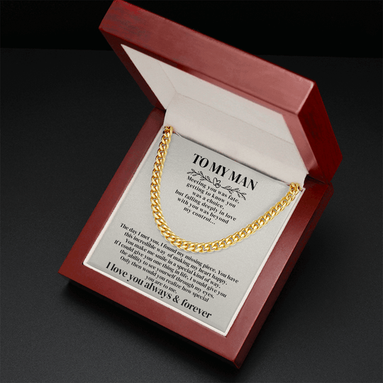 To My Man - Cuban Link Chain Gift Set - SSTMM4C Jewelry ShineOn Fulfillment