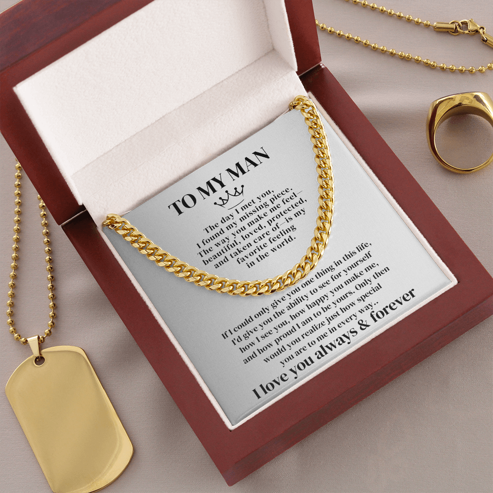 To My Man - I Love You Forever - Braided Bracelet Gift Set - SSTMMCC7 Jewelry ShineOn Fulfillment