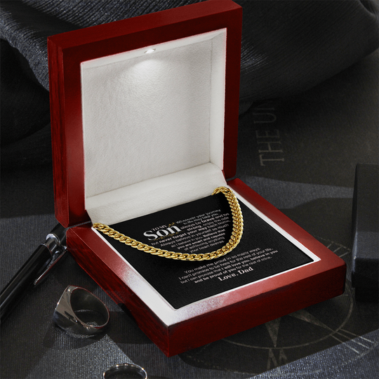 To My Son - Dad - Never Forget Your Way Back Home - Gift Set - SS328Dv Jewelry ShineOn Fulfillment