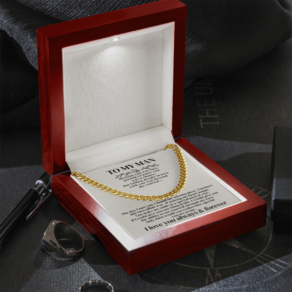 To My Man - Cuban Link Chain Gift Set - SSTMM4C Jewelry ShineOn Fulfillment