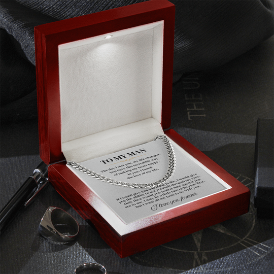 To My Man - Cuban Link Chain Gift Set - SSFH1 Jewelry ShineOn Fulfillment