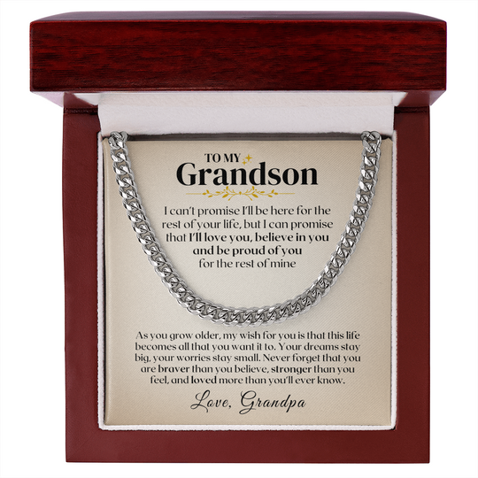 To My Grandson - Rest Of Mine - Gift Set - SS330v2 Jewelry ShineOn Fulfillment