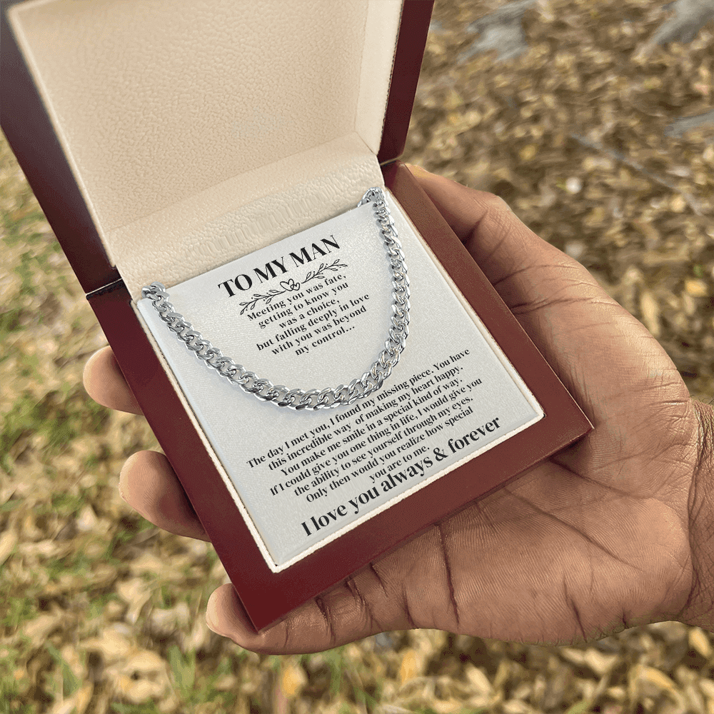 To My Man - Cuban Link Chain Gift Set - SSTMM4C Jewelry ShineOn Fulfillment