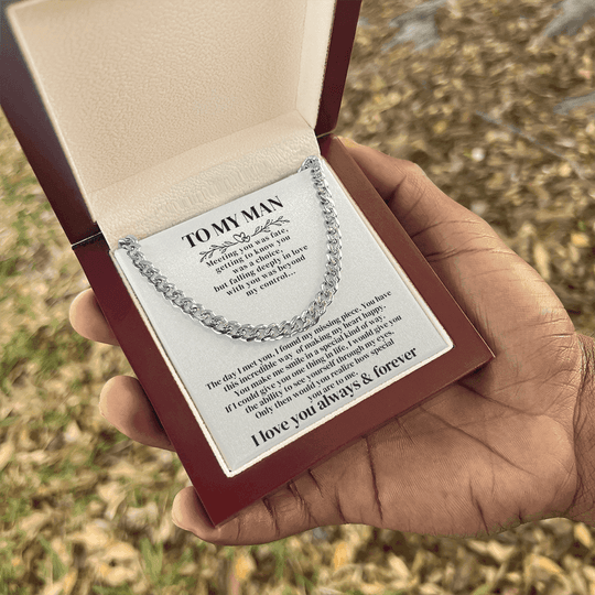 To My Man - Cuban Link Chain Gift Set - SSTMM4C Jewelry ShineOn Fulfillment