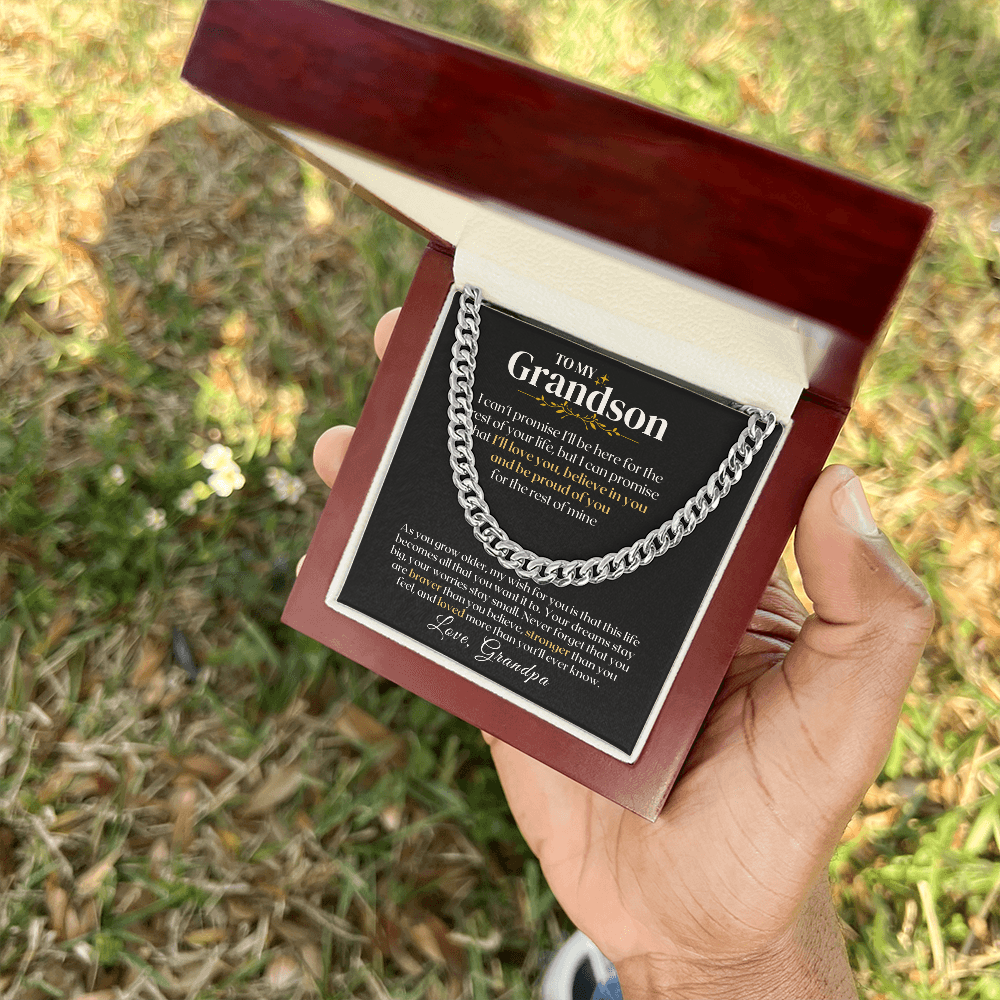 To My Grandson - From Grandpa - Rest Of Mine - Gift Set - SS330 Jewelry ShineOn Fulfillment