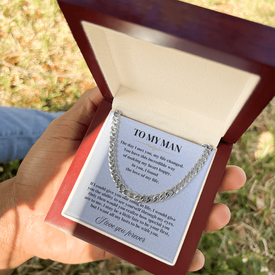 To My Man - Cuban Link Chain Gift Set - SSFH1 Jewelry ShineOn Fulfillment