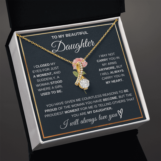 To My Beautiful Daughter - Pround Of You - Gift Set - SSD51 Jewelry ShineOn Fulfillment