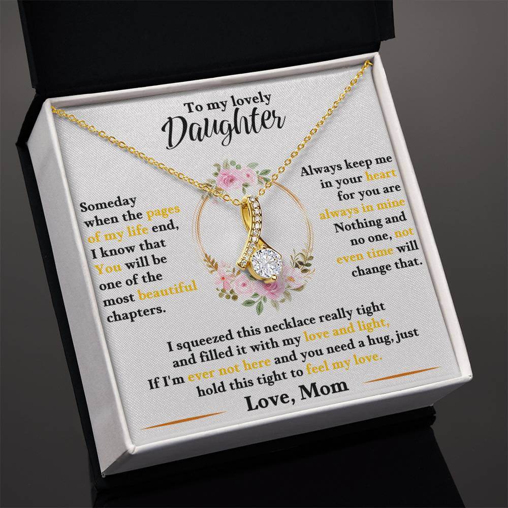 To My Lovely Daughter - Love Mom - Gift Set - SSD50 Jewelry ShineOn Fulfillment