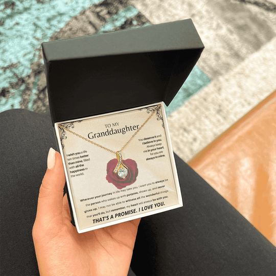 To My Granddaughter - Personalized Beautiful Gift Set - SSGD23V3 Jewelry ShineOn Fulfillment