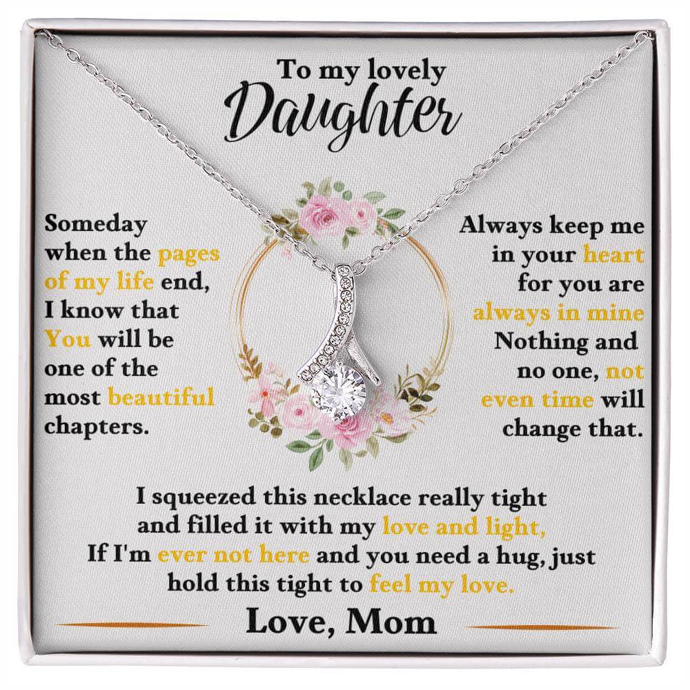 To My Lovely Daughter - Love Mom - Gift Set - SSD50 Jewelry ShineOn Fulfillment