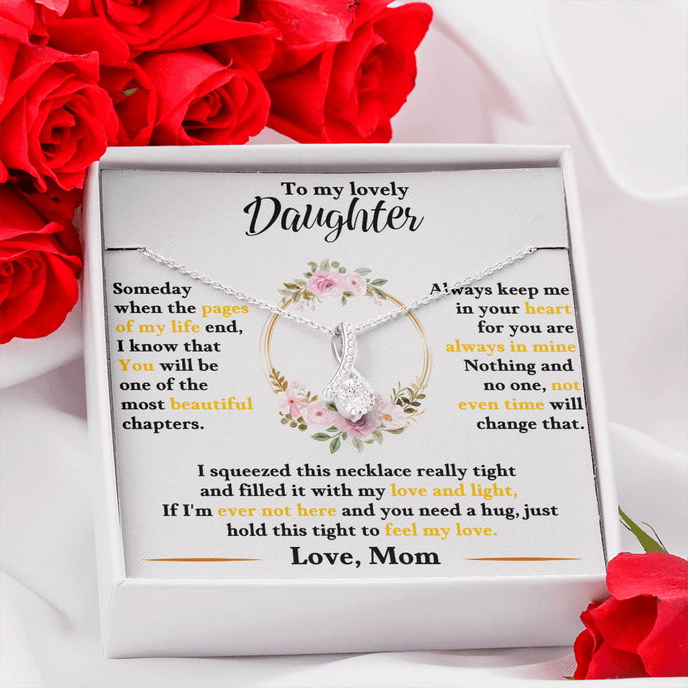 To My Lovely Daughter - Love Mom - Gift Set - SSD50 Jewelry ShineOn Fulfillment