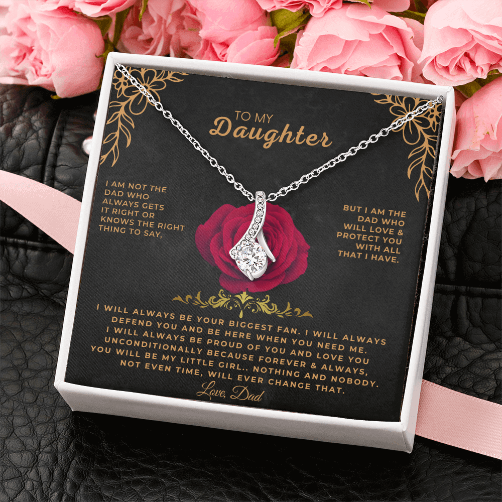 To My Daughter - Love Dad - Necklace Gift Set - SS318V16F Jewelry ShineOn Fulfillment