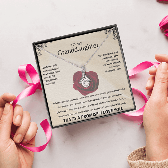 To My Granddaughter - Personalized Beautiful Gift Set - SSGD23V3 Jewelry ShineOn Fulfillment