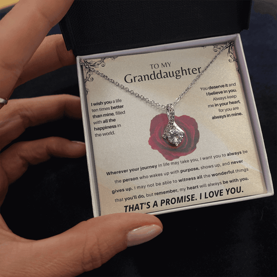 To My Granddaughter - Personalized Beautiful Gift Set - SSGD23V3 Jewelry ShineOn Fulfillment