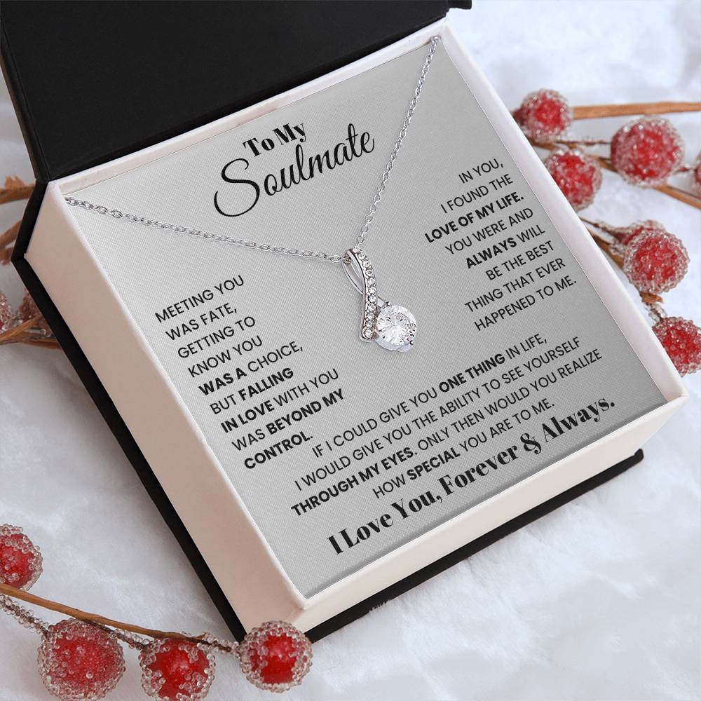 To My Soulmate - Alluring Beauty Gift Set - SSM1 Jewelry ShineOn Fulfillment 14k White Gold Finish Standard Box