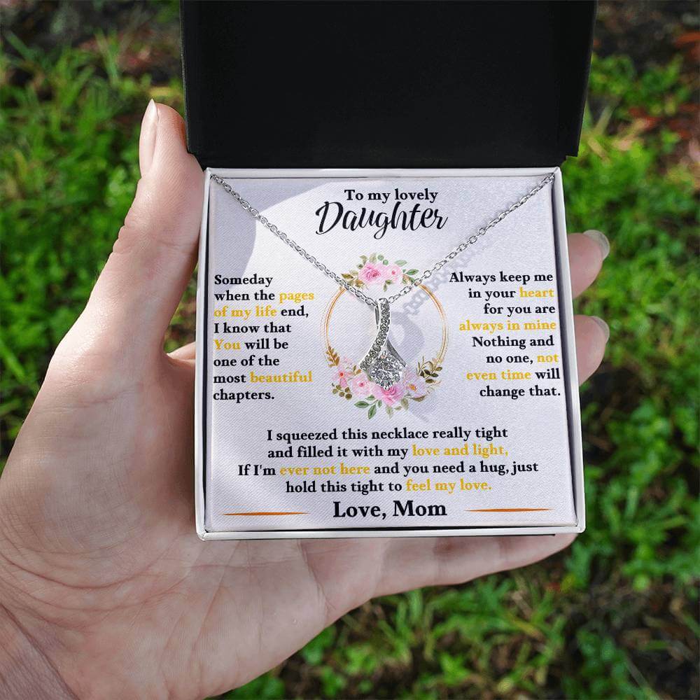 To My Lovely Daughter - Love Mom - Gift Set - SSD50 Jewelry ShineOn Fulfillment