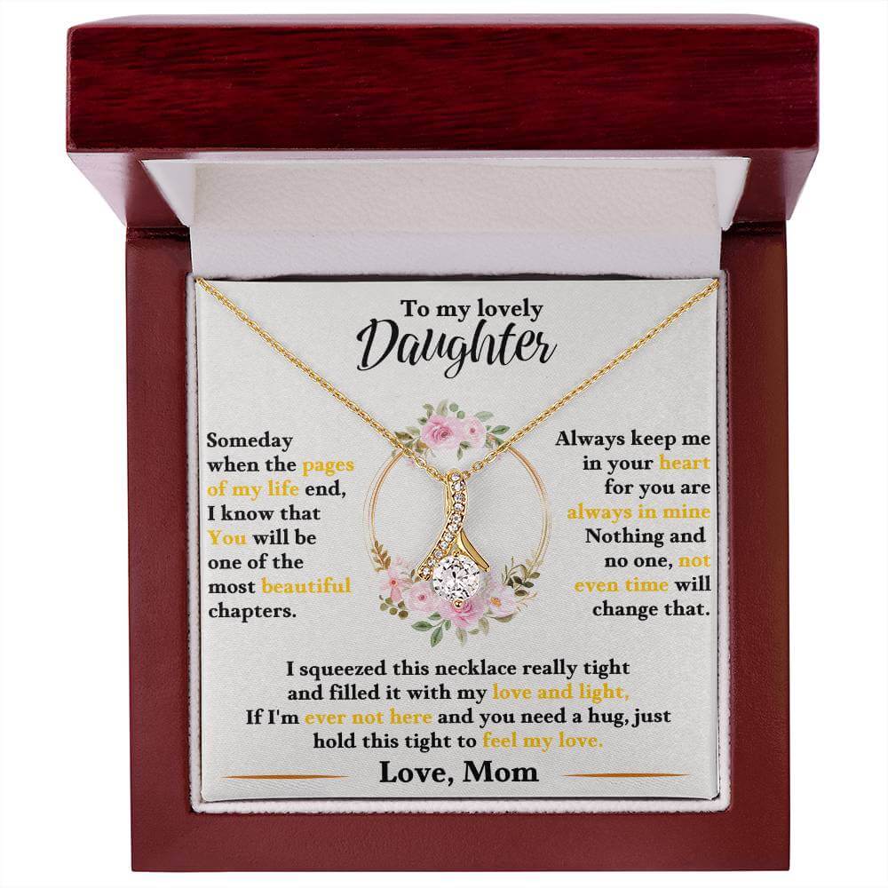 To My Lovely Daughter - Love Mom - Gift Set - SSD50 Jewelry ShineOn Fulfillment