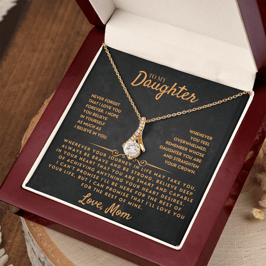 To My Daughter - Love Mom - Necklace Gift Set - SS318DV17 Jewelry ShineOn Fulfillment