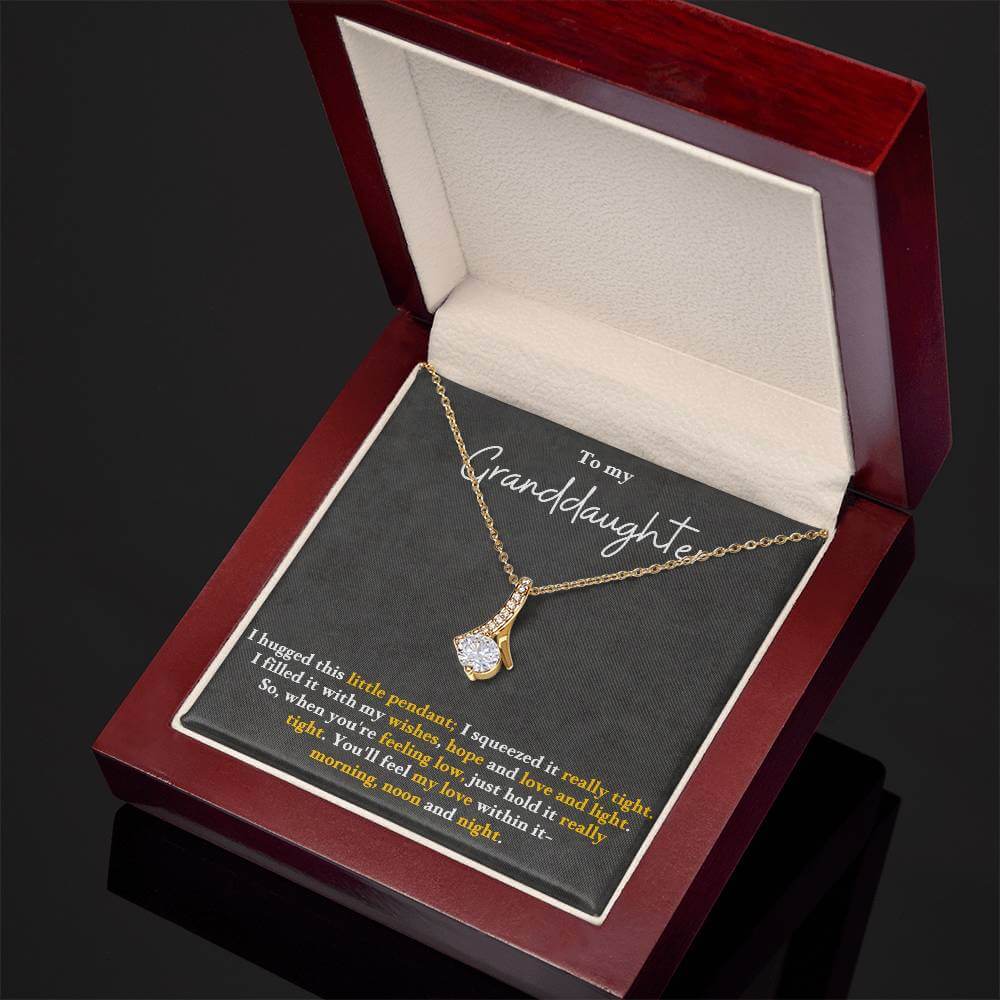 Granddaughter Necklace Gift – Alluring Beauty Pendant - IV25G